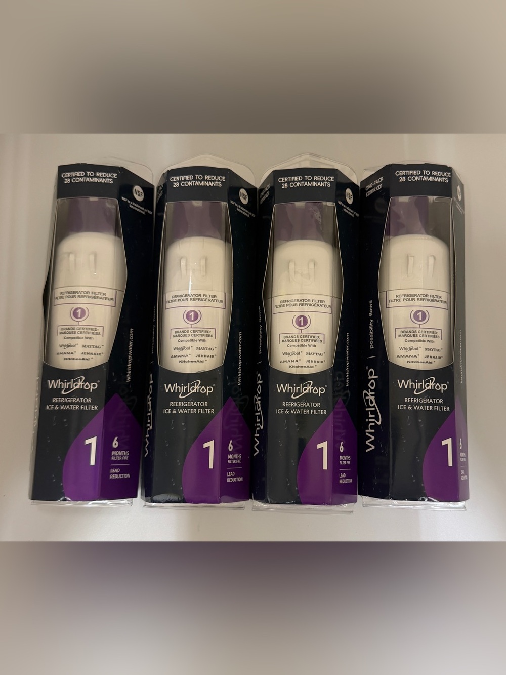 4X Pack Whirlpool  Refrigerator Water Filter 1 NEW